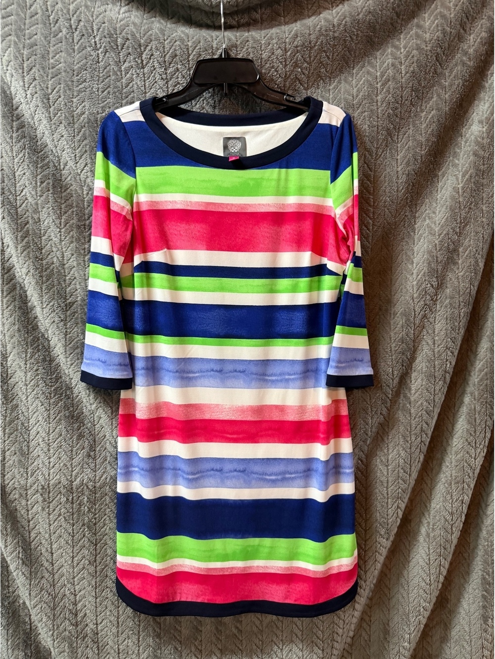 Vince Camuto Women's Striped 3/4 Sleeve Dress Size 10